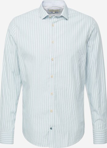 COLOURS & SONS Button Up Shirt in Blue: front