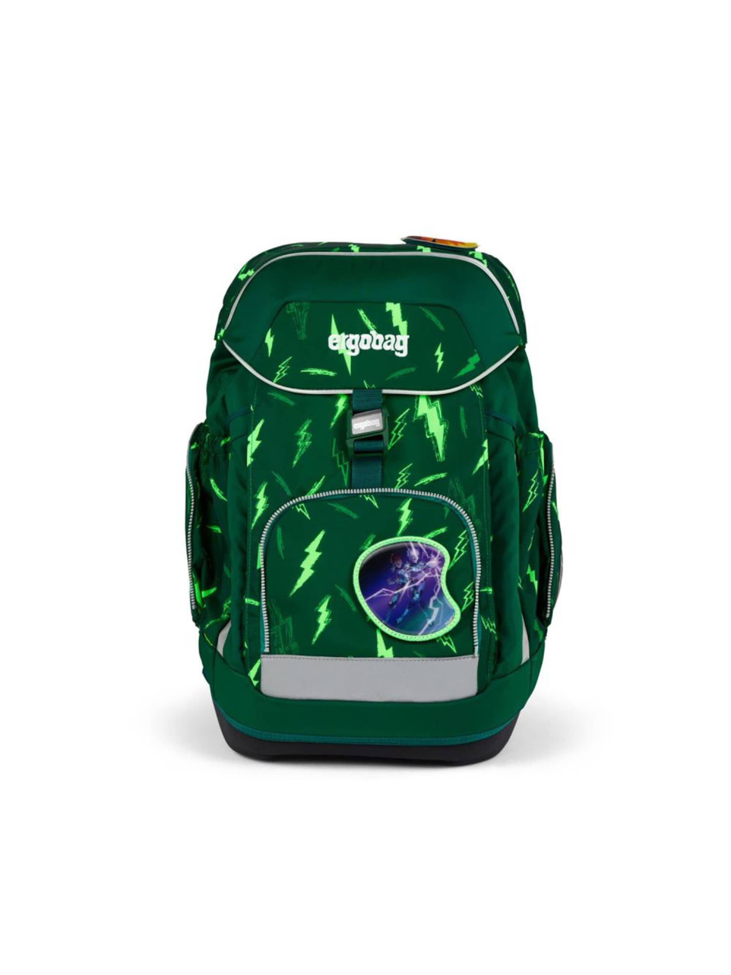 ergobag Backpack 'Maxi Schulrucksack Set 6tlg.' in Green: front