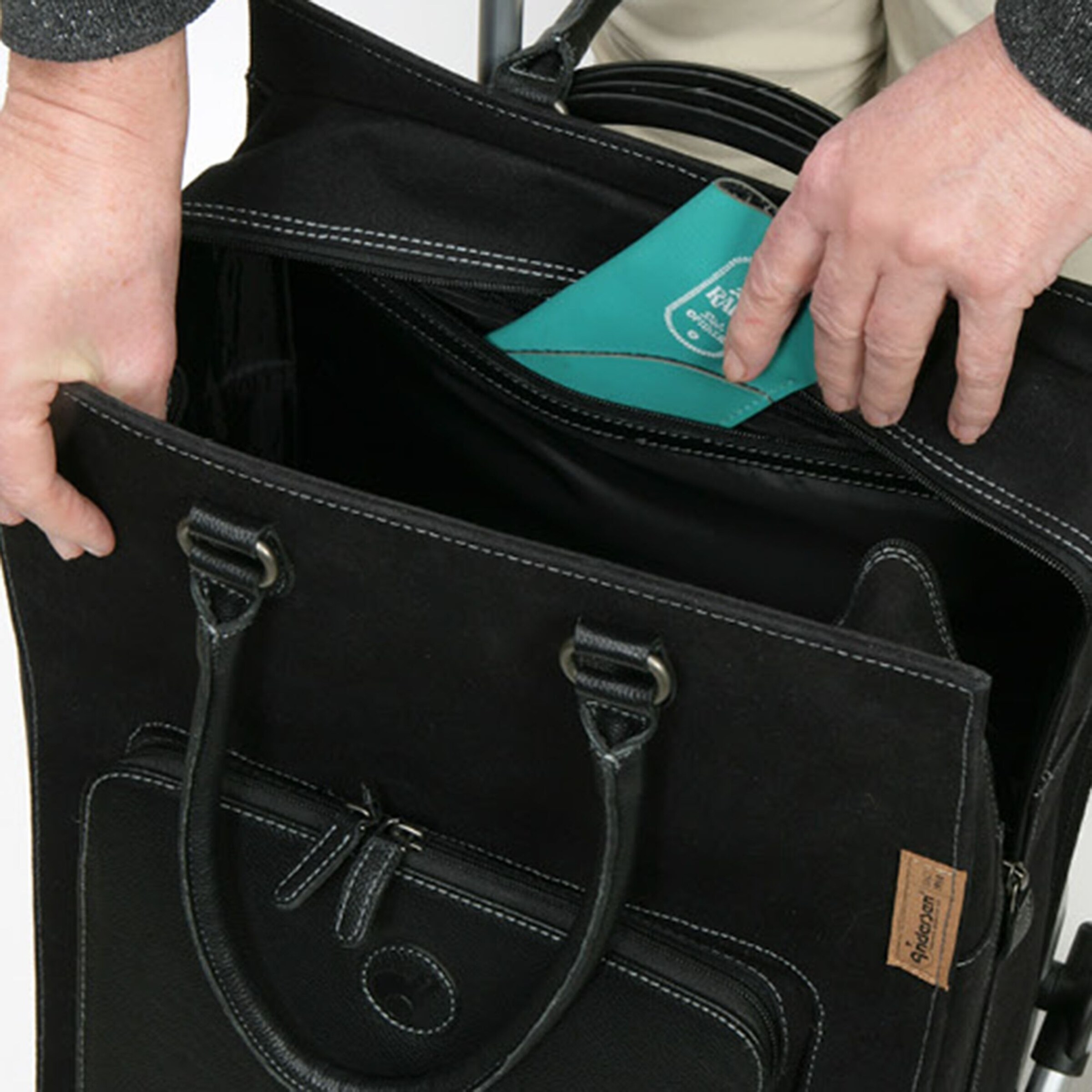 Andersen Shopper Shopper 'Quattro' in Schwarz