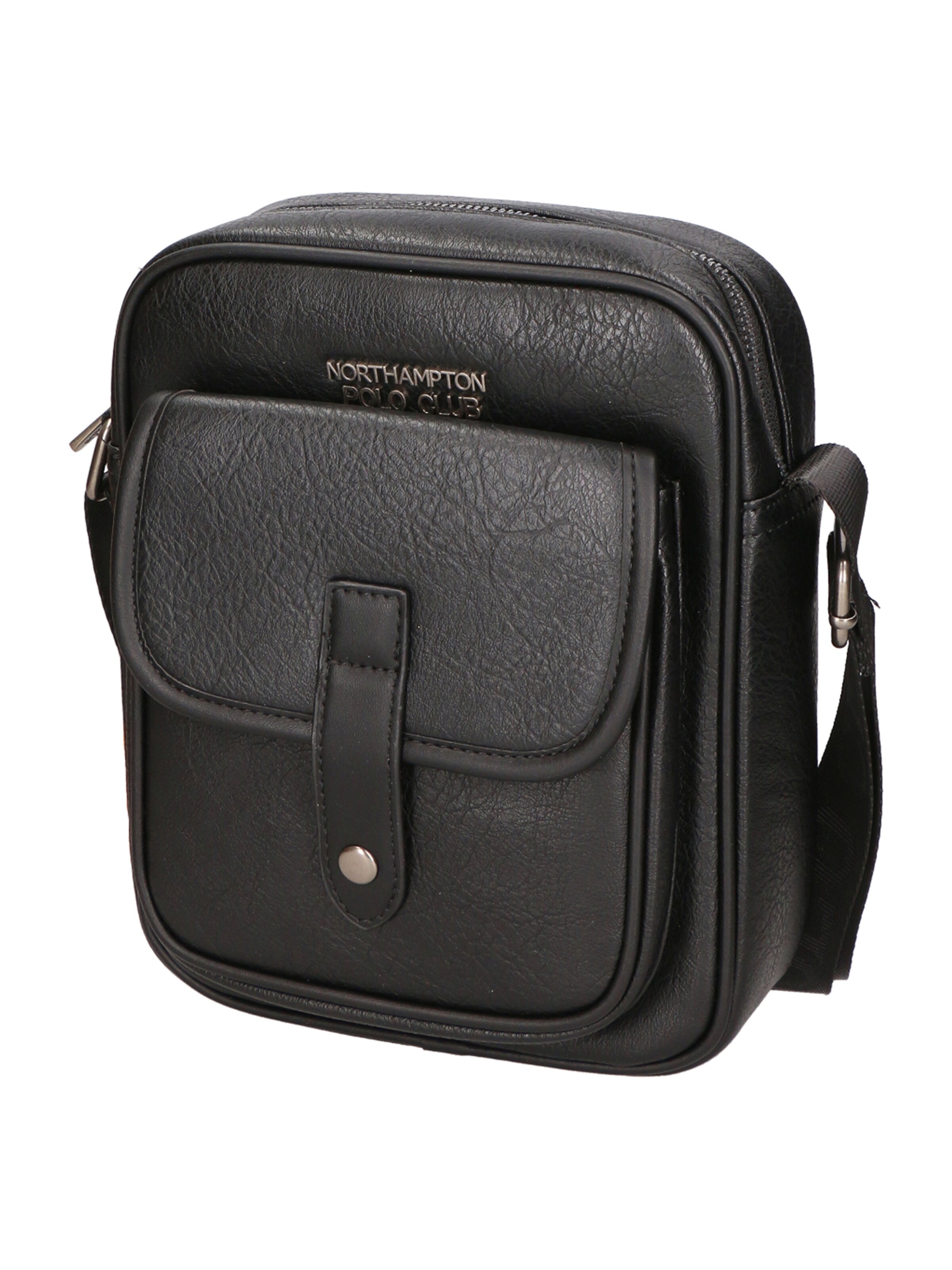 Borsa a tracolla di Northampton Polo Club in nero: frontale