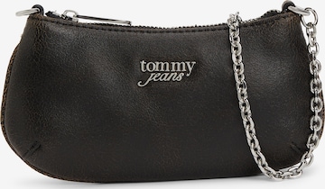 Tommy Jeans Taška přes rameno 'Chain Strap Cracked Logo' – černá: přední strana