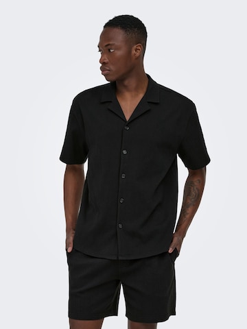 Coupe regular Chemise 'ONSEddie' Only & Sons en noir