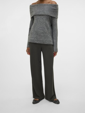 VERO MODA Wide leg Trousers 'BERLIN' in Green