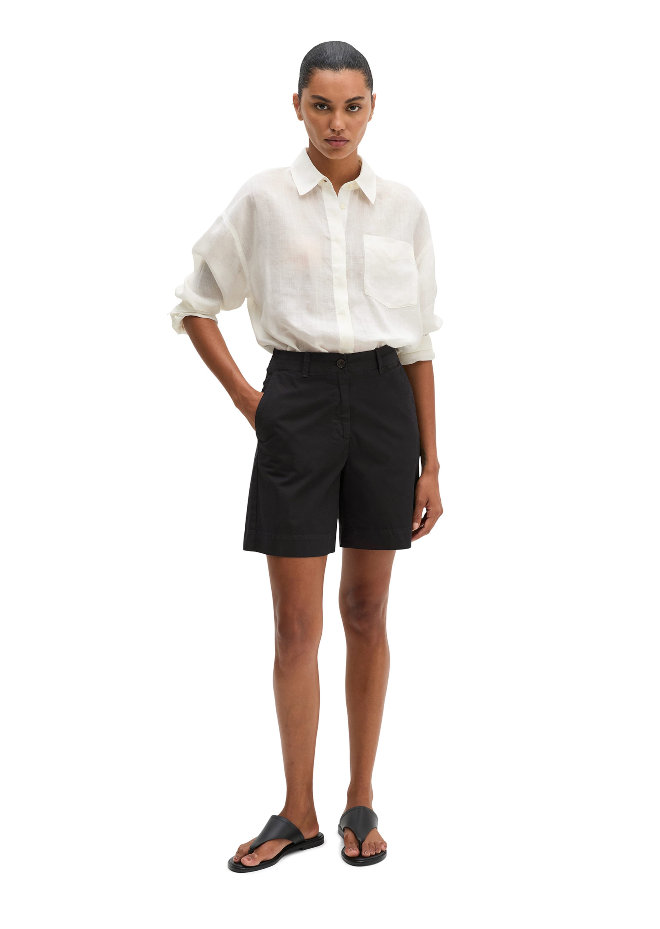 Marc O'Polo Loosefit Shorts in Schwarz