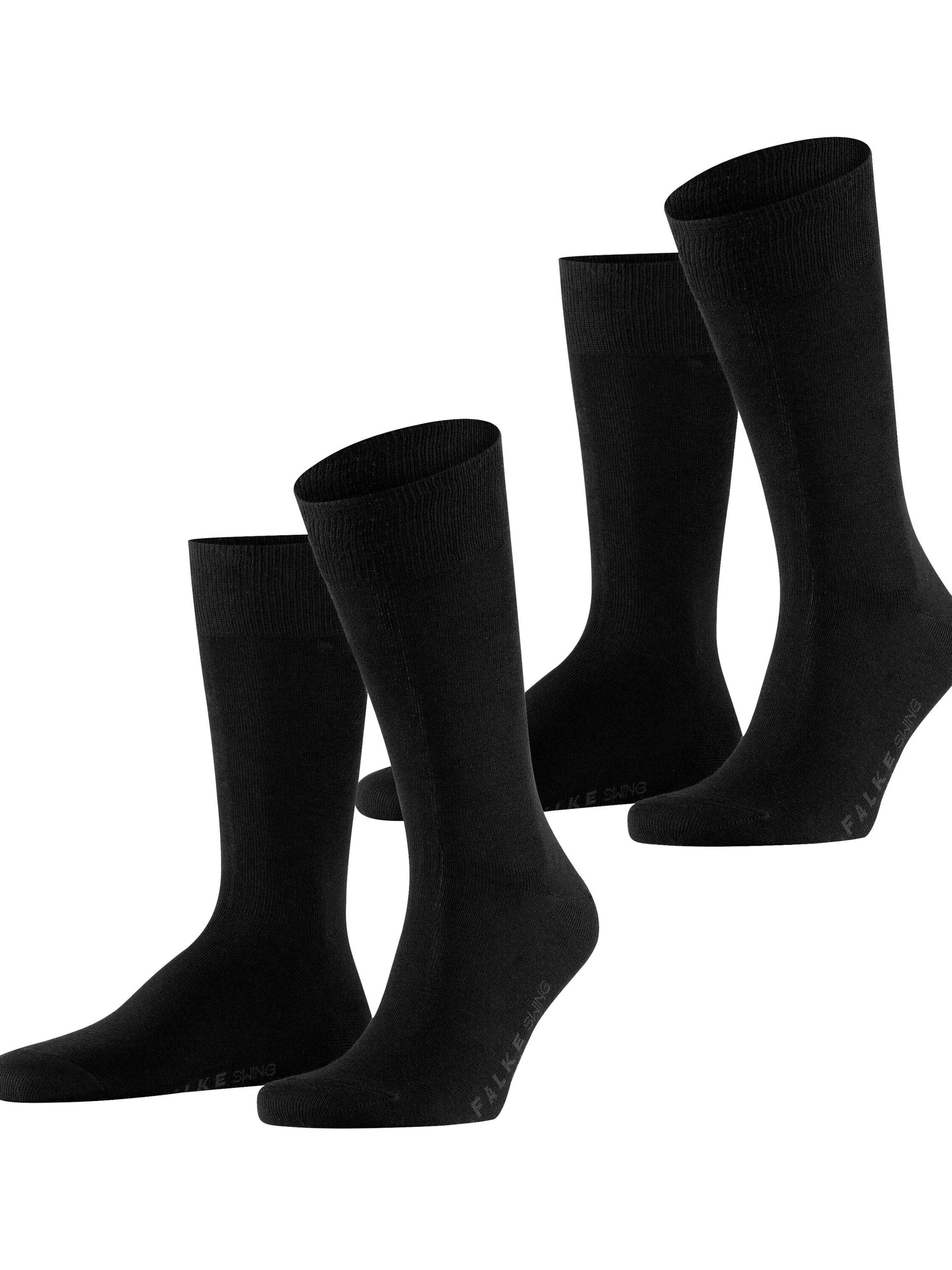 FALKE Socken 'Swing 2-Pack'‌‌‌‌‌ in Schwarz: Vorderseite