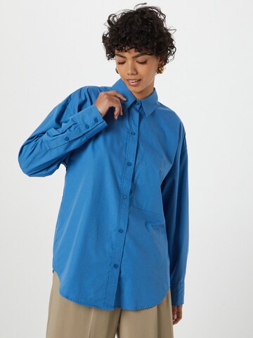 Abercrombie & Fitch Blouse in Blauw: voorkant