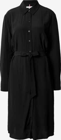 TOMMY HILFIGER - Vestido camisero en negro: frente