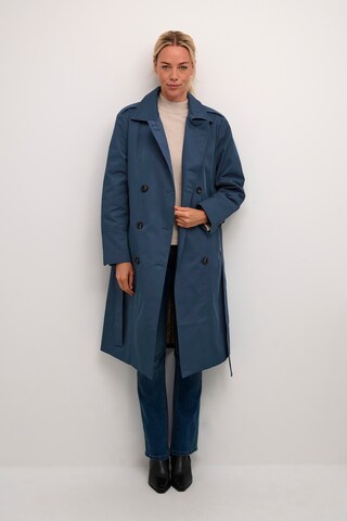 Cream Between-Seasons Coat 'Novinna ' in Blue