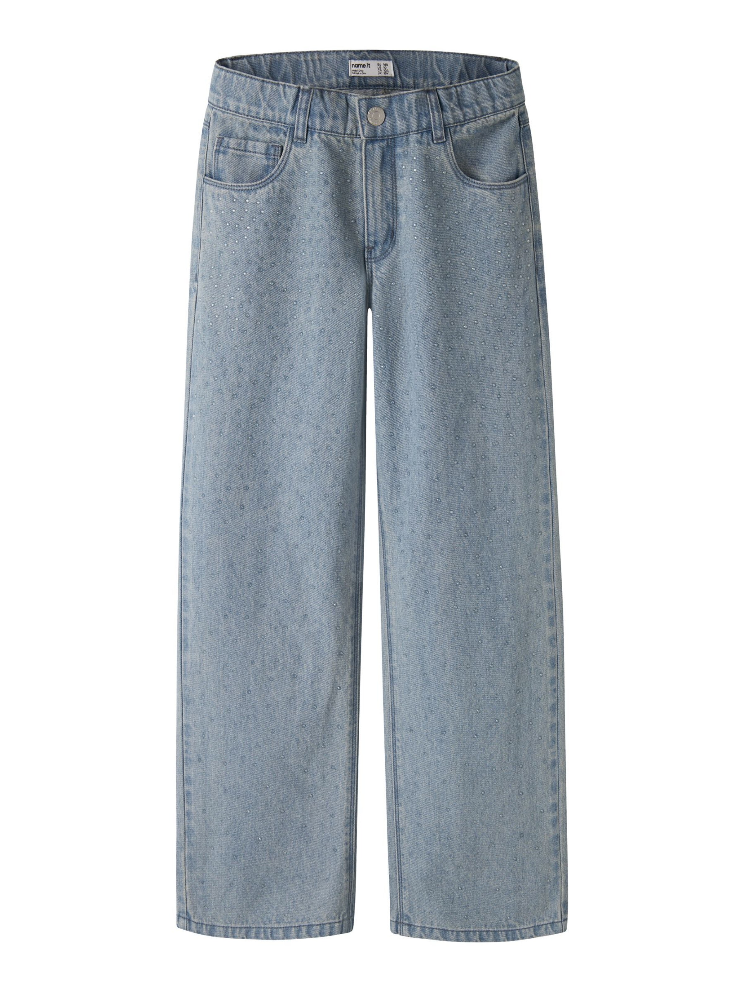 NAME IT Wide leg Jeans in Blauw: voorkant