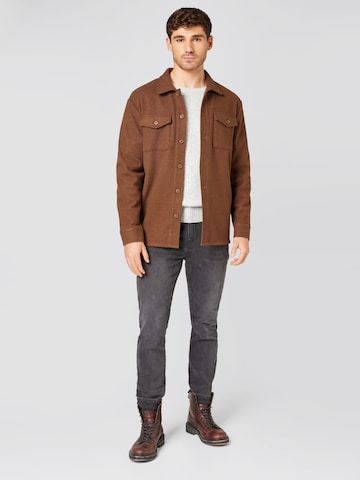 ABOUT YOU x Kevin Trapp Between-Season Jacket 'David' in Brown