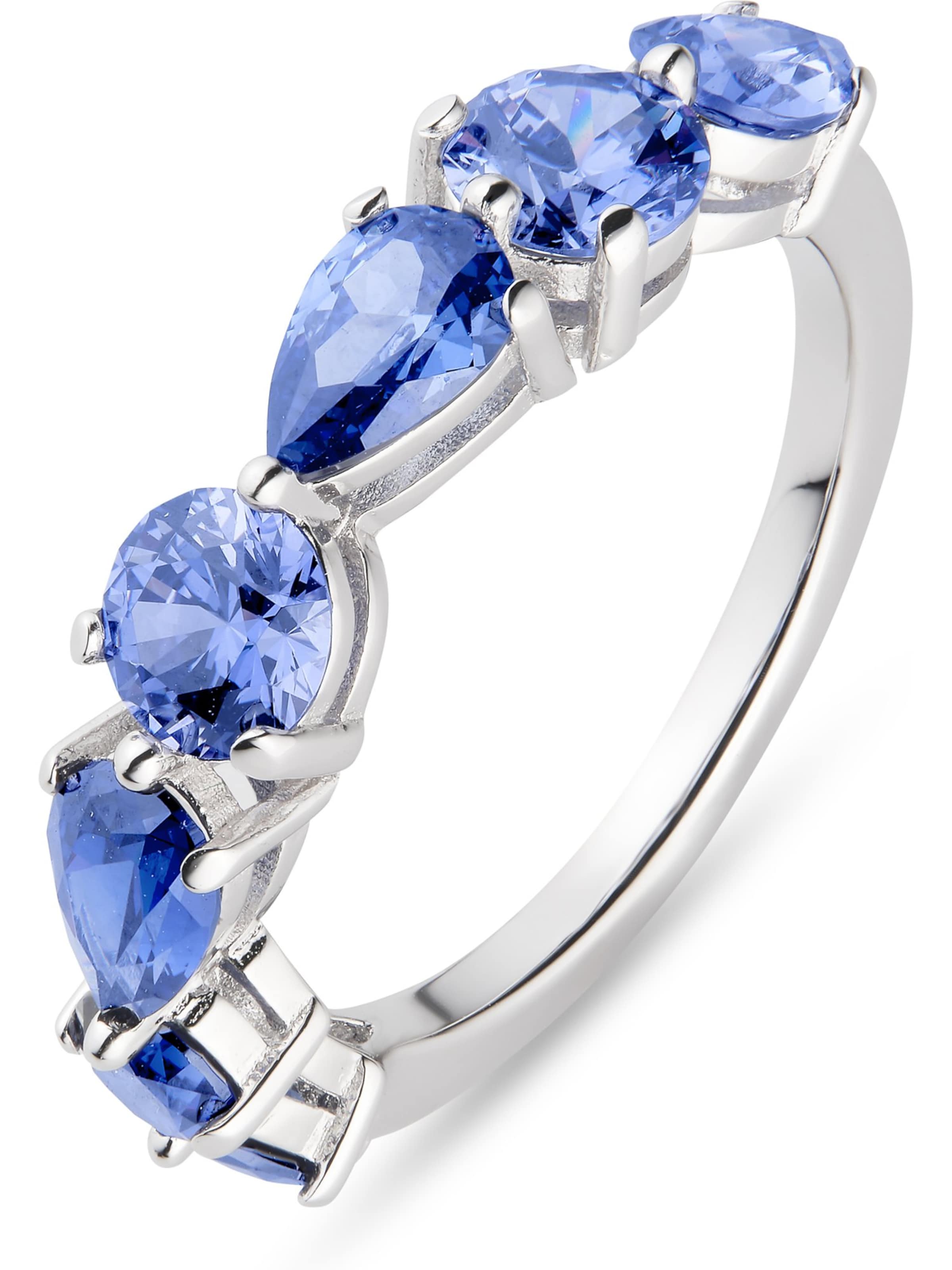 JETTE Ring in Blau: Vorderseite