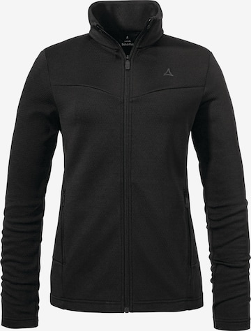 Schöffel Functionele fleece jas 'Pine' in Zwart: voorkant