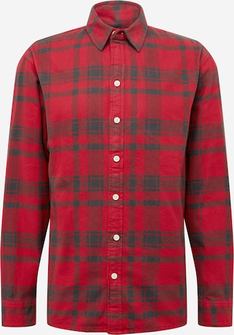 HOLLISTER Button Up Shirt in Red: front