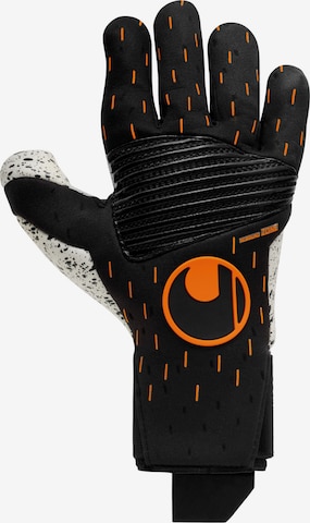 UHLSPORT Athletic Gloves in Black: front