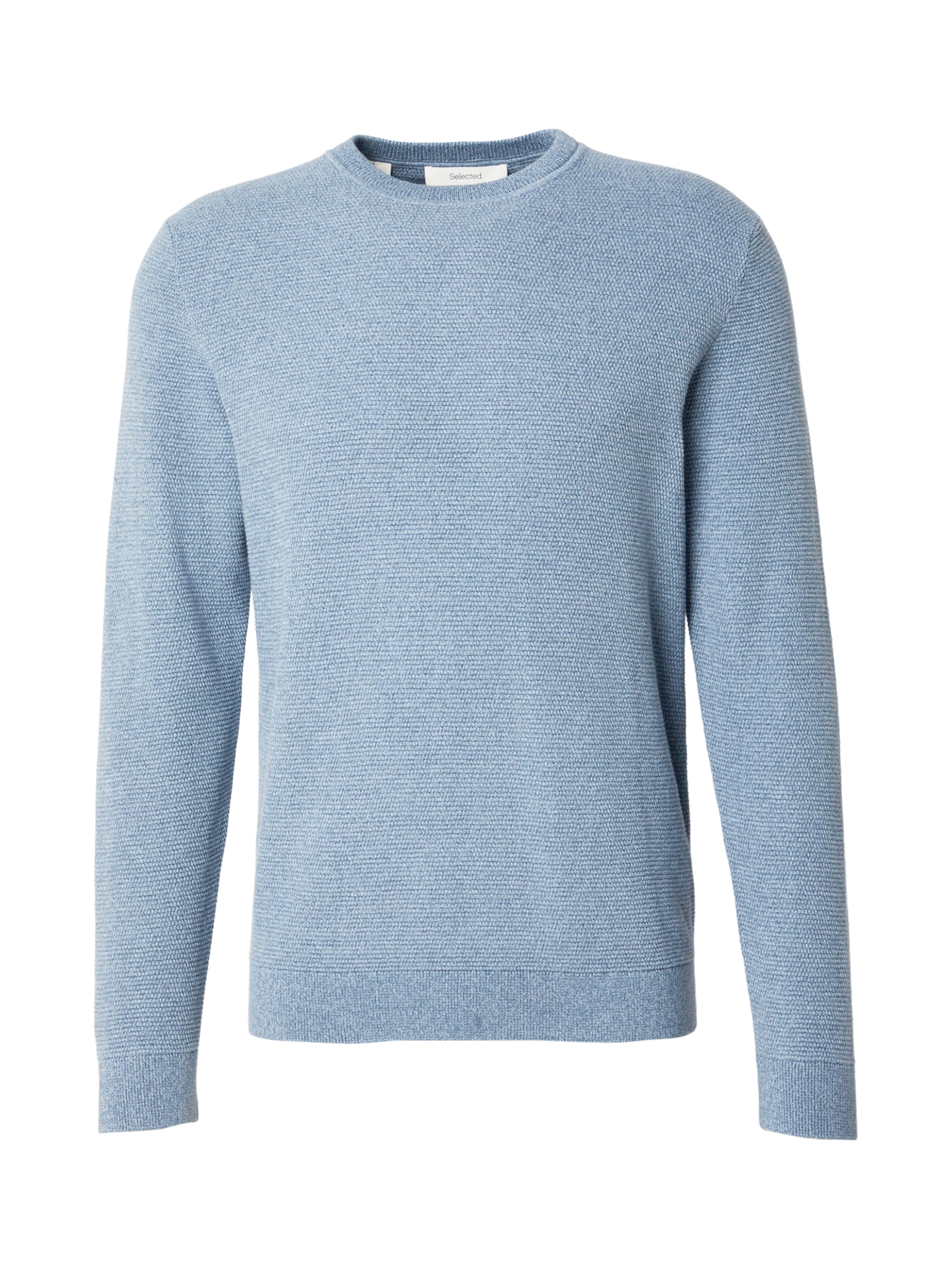 SELECTED Пуловер 'SLHROSS' в синьо: отпред