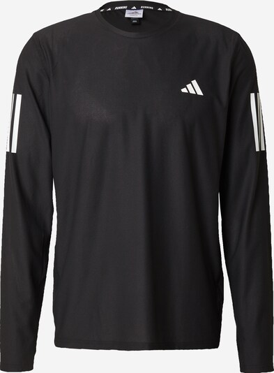 ADIDAS PERFORMANCE Functioneel shirt 'Own The Run' in de kleur Zwart / Wit, Productweergave