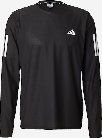 Tricou funcțional 'Own The Run' de la ADIDAS PERFORMANCE pe negru: față