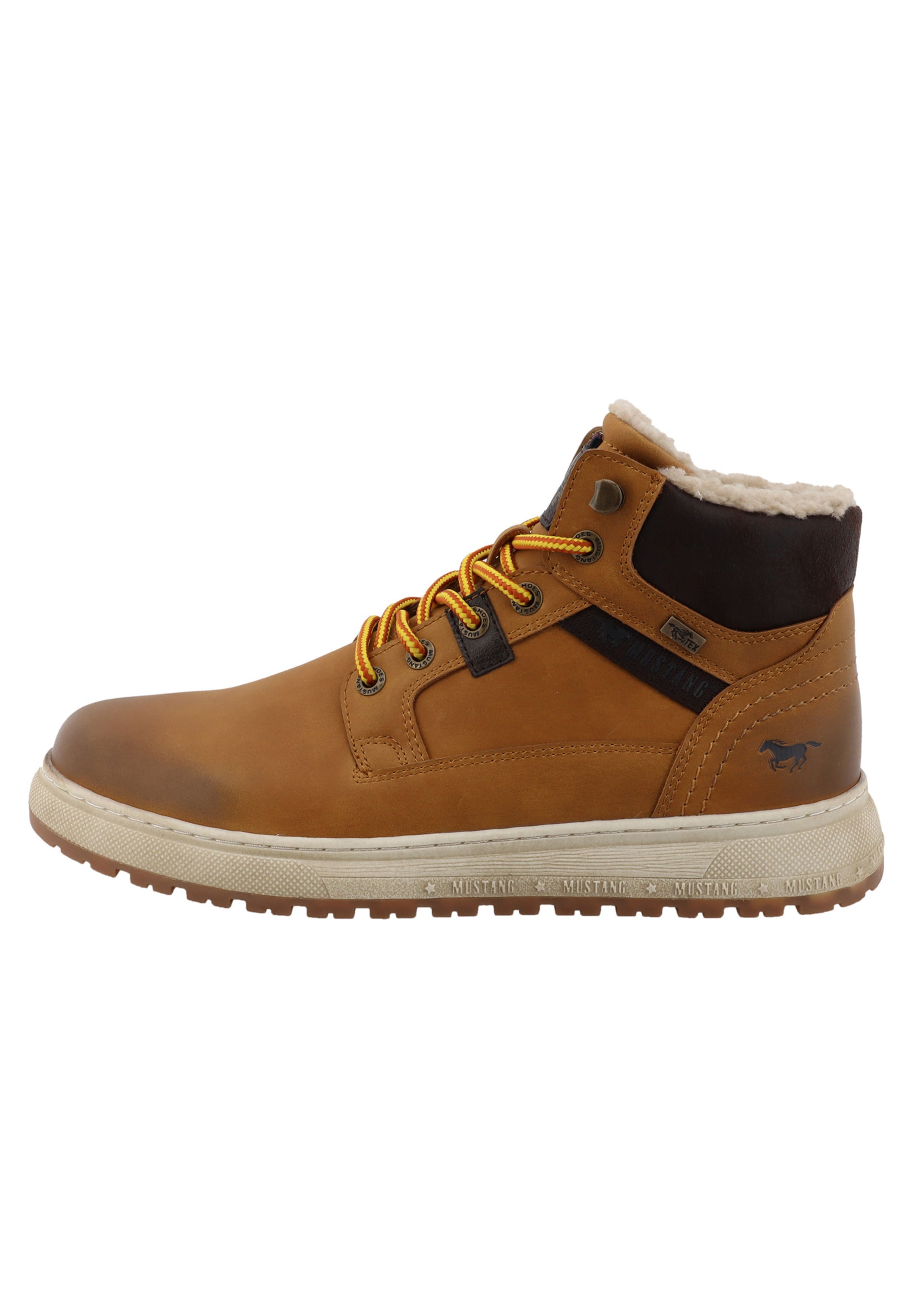 MUSTANG Schnürboots in Beige