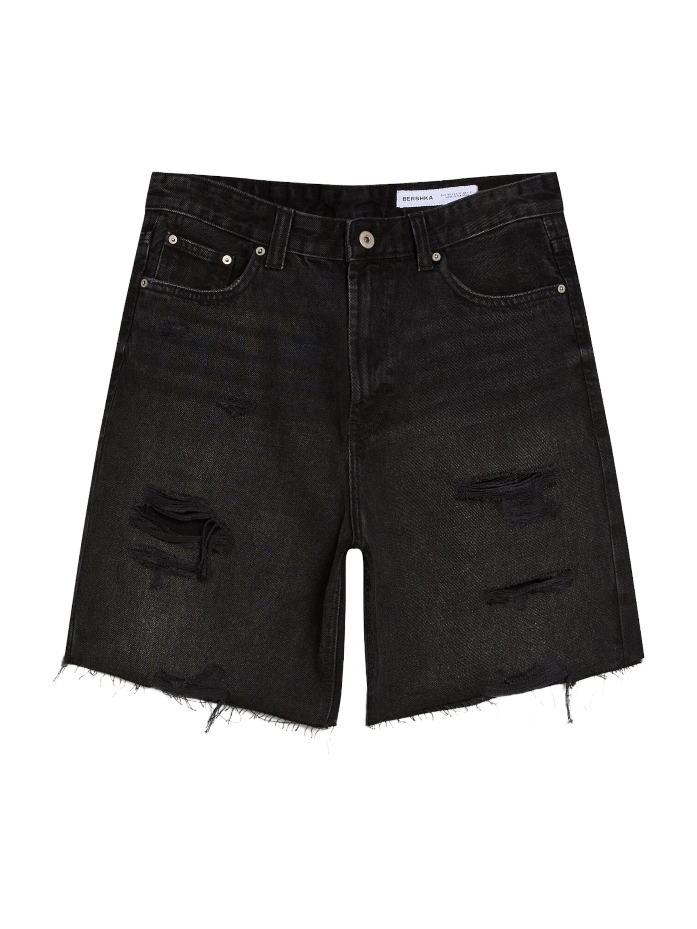 Bershka Baggy Дънки в черно: отпред