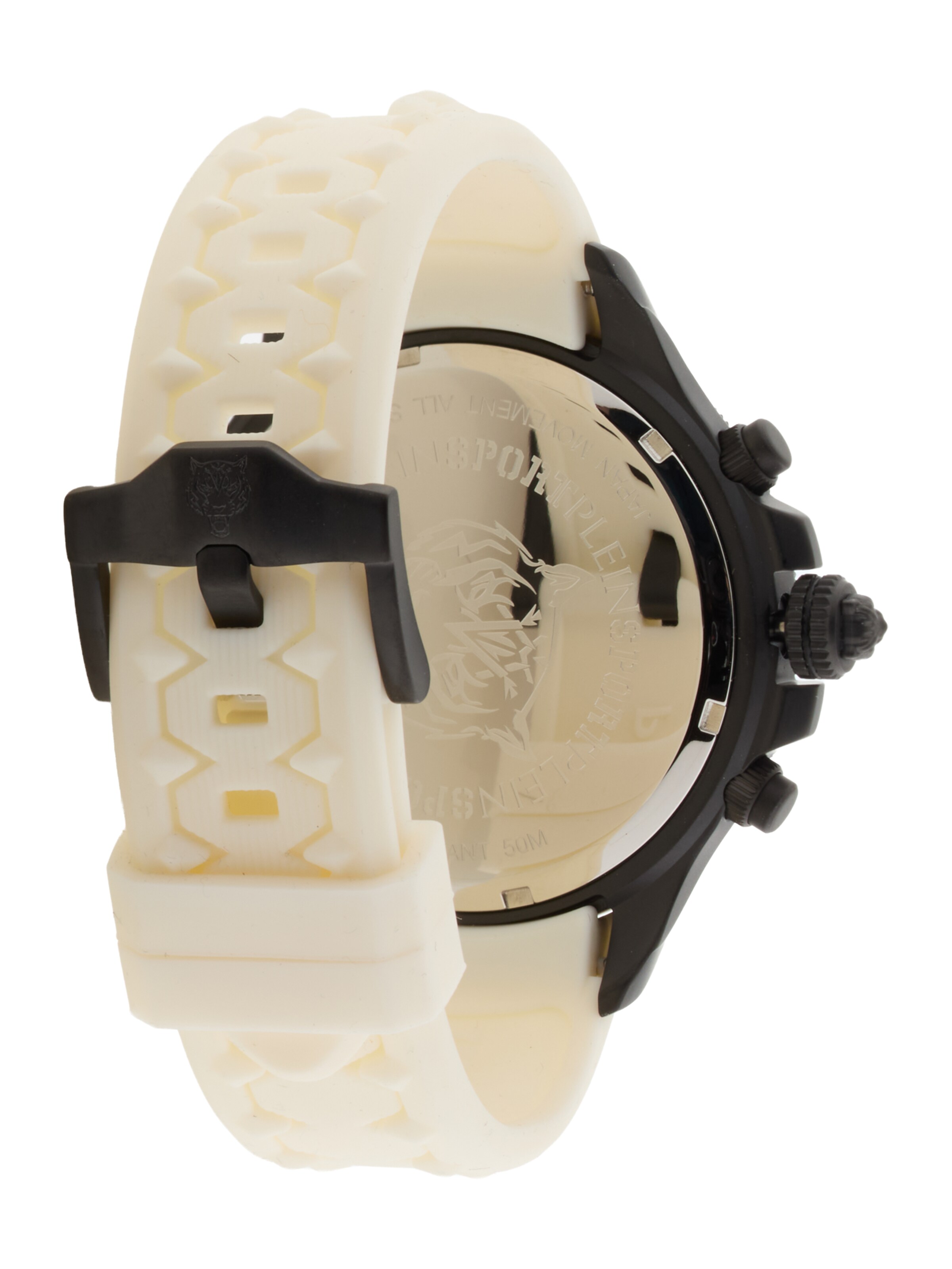 Plein Sport Аналогов часовник 'Warrior Tech' в бяло