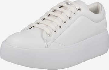 Calvin Klein - Zapatillas deportivas bajas en beige: frente