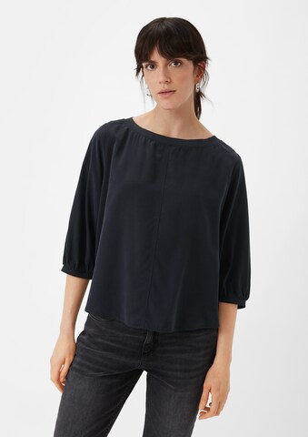 comma casual identity Blouse in Zwart: voorkant