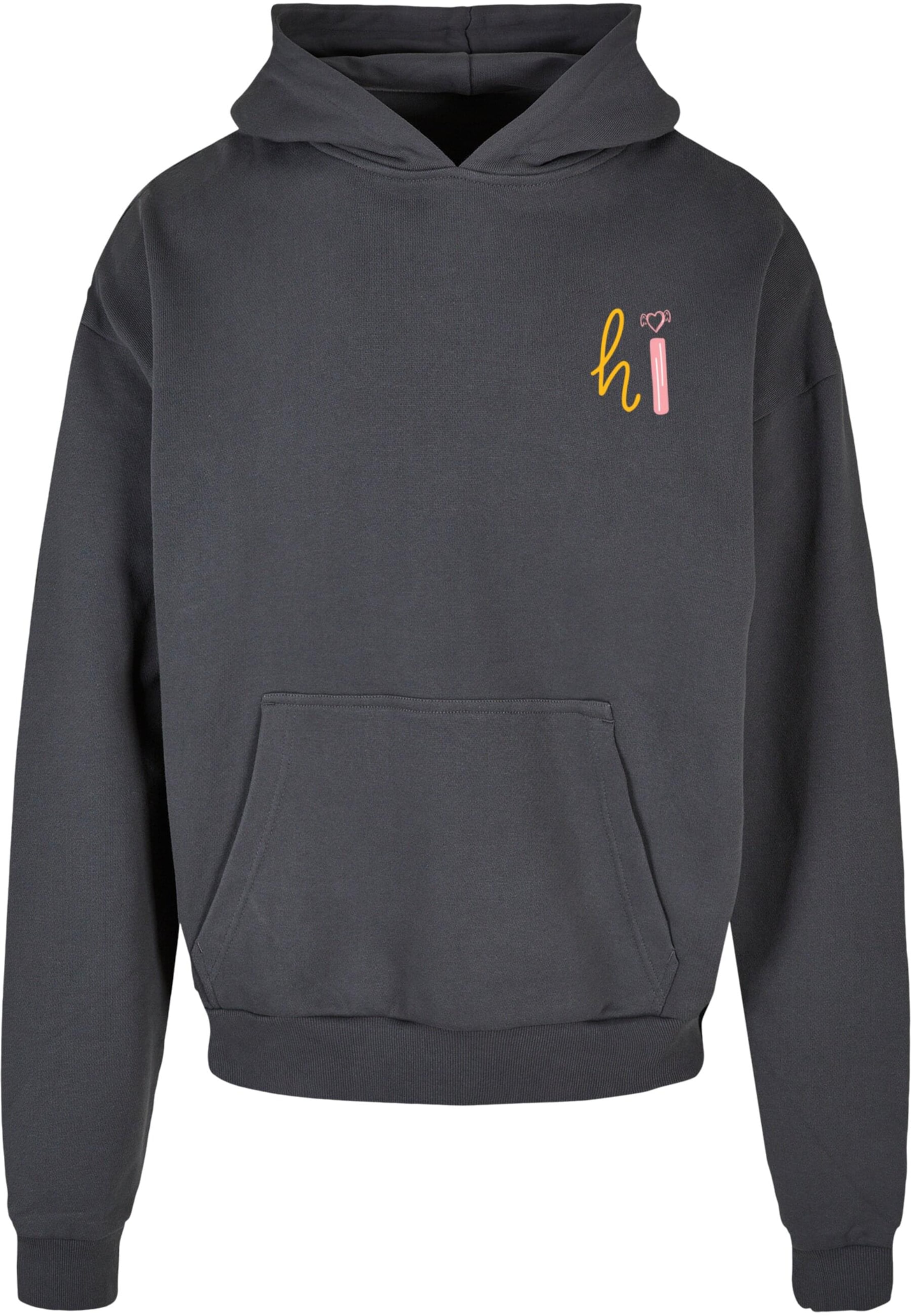 Merchcode Sweatshirt 'Hi' in Grijs: voorkant