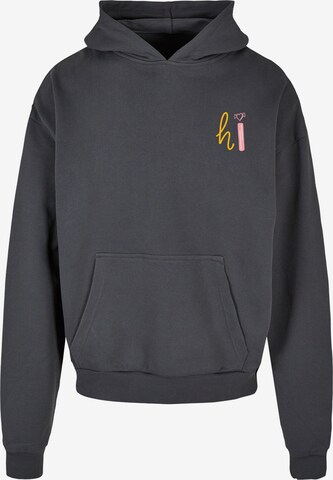 Merchcode Sweatshirt 'Hi' in Grey: front