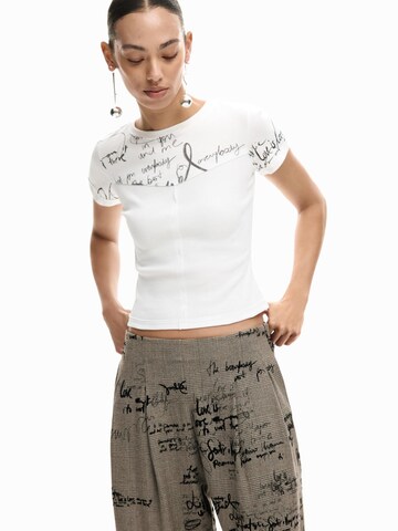 Wide leg Pantaloni con pieghe di Desigual in nero