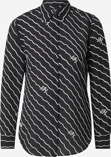 Lauren Ralph Lauren Blouse 'KRISTY' in de kleur Zwart / Wit, Productweergave