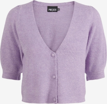 PIECES - Casaco de malha 'Jennifer' em roxo: frente