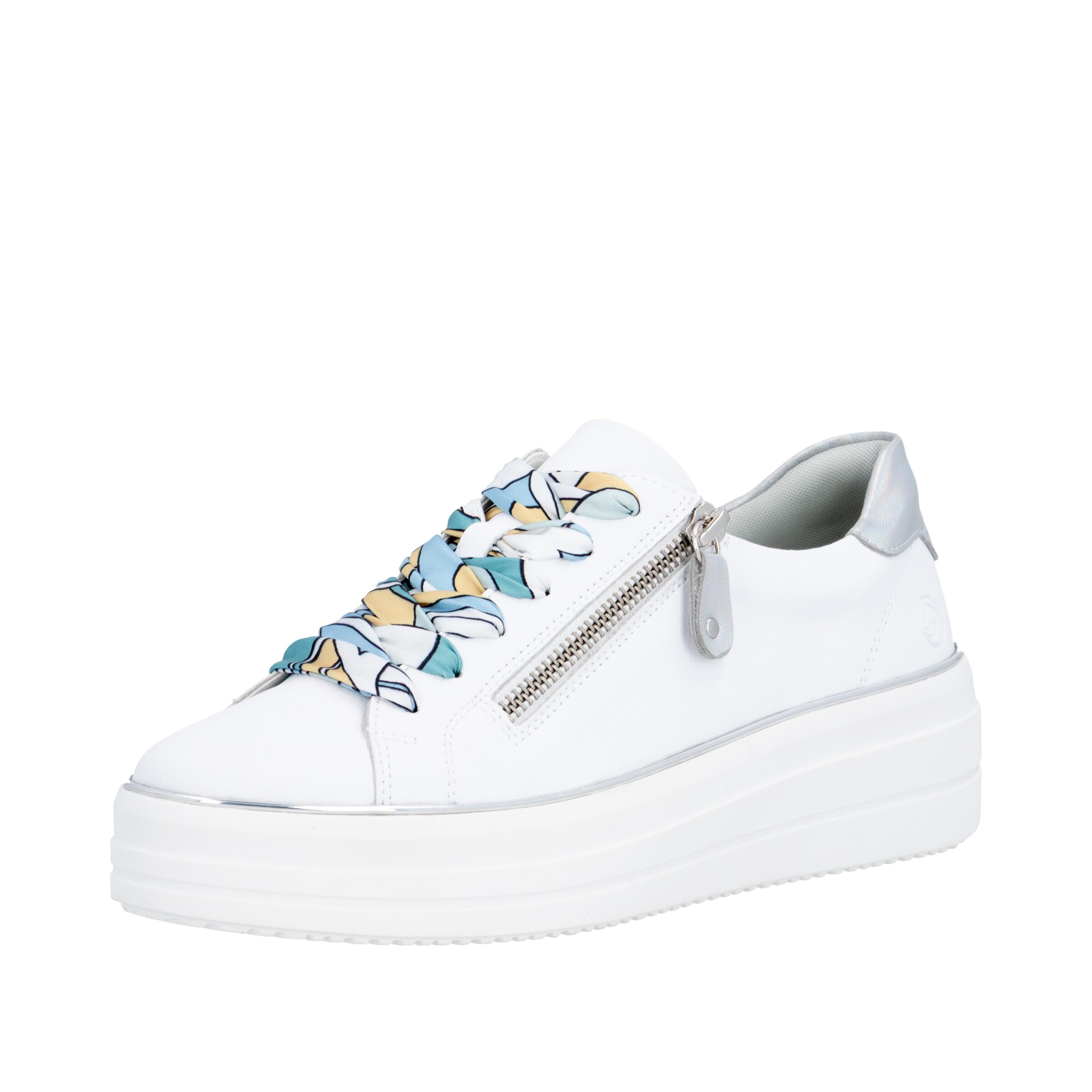 REMONTE Baskets basses en gris argenté / blanc, Vue avec produit