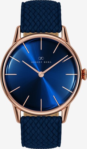 August Berg Analoog horloge 'Serenity' in Blauw: voorkant