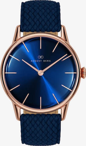 August Berg Analoog horloge 'Serenity' in Blauw: voorkant