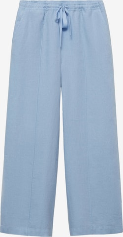 MANGO Широки крачоли Панталон 'Begur' в синьо: отпред