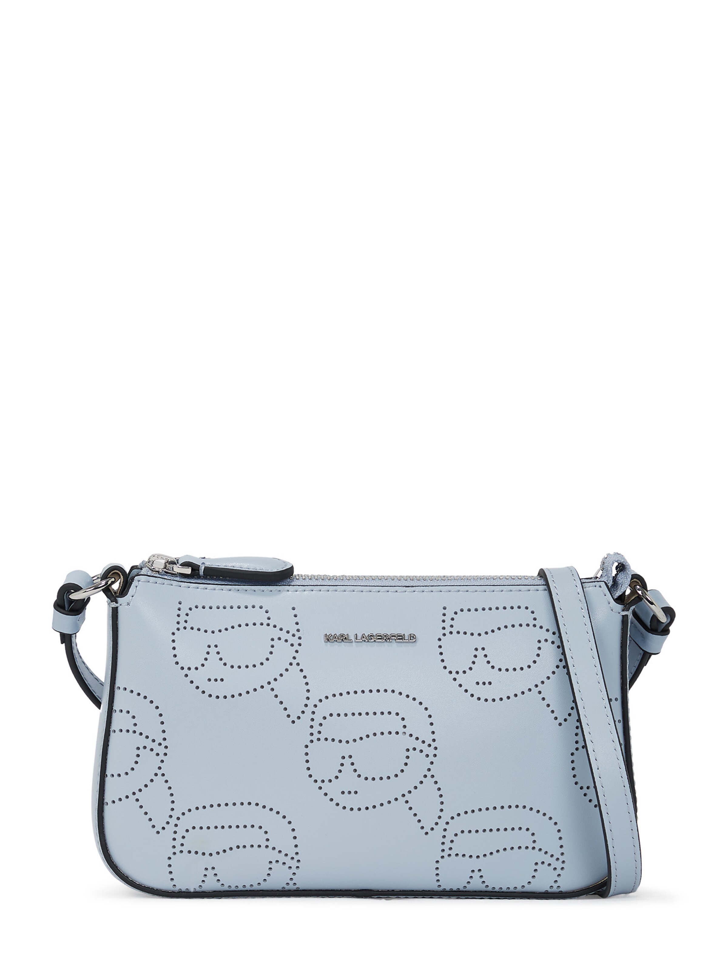 Borsa a tracolla 'IKON' di Karl Lagerfeld in blu: frontale