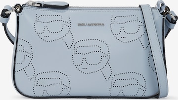 Karl Lagerfeld - Mala de ombro 'IKON' em azul: frente