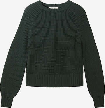 TOM TAILOR DENIM Sweater in Green: front