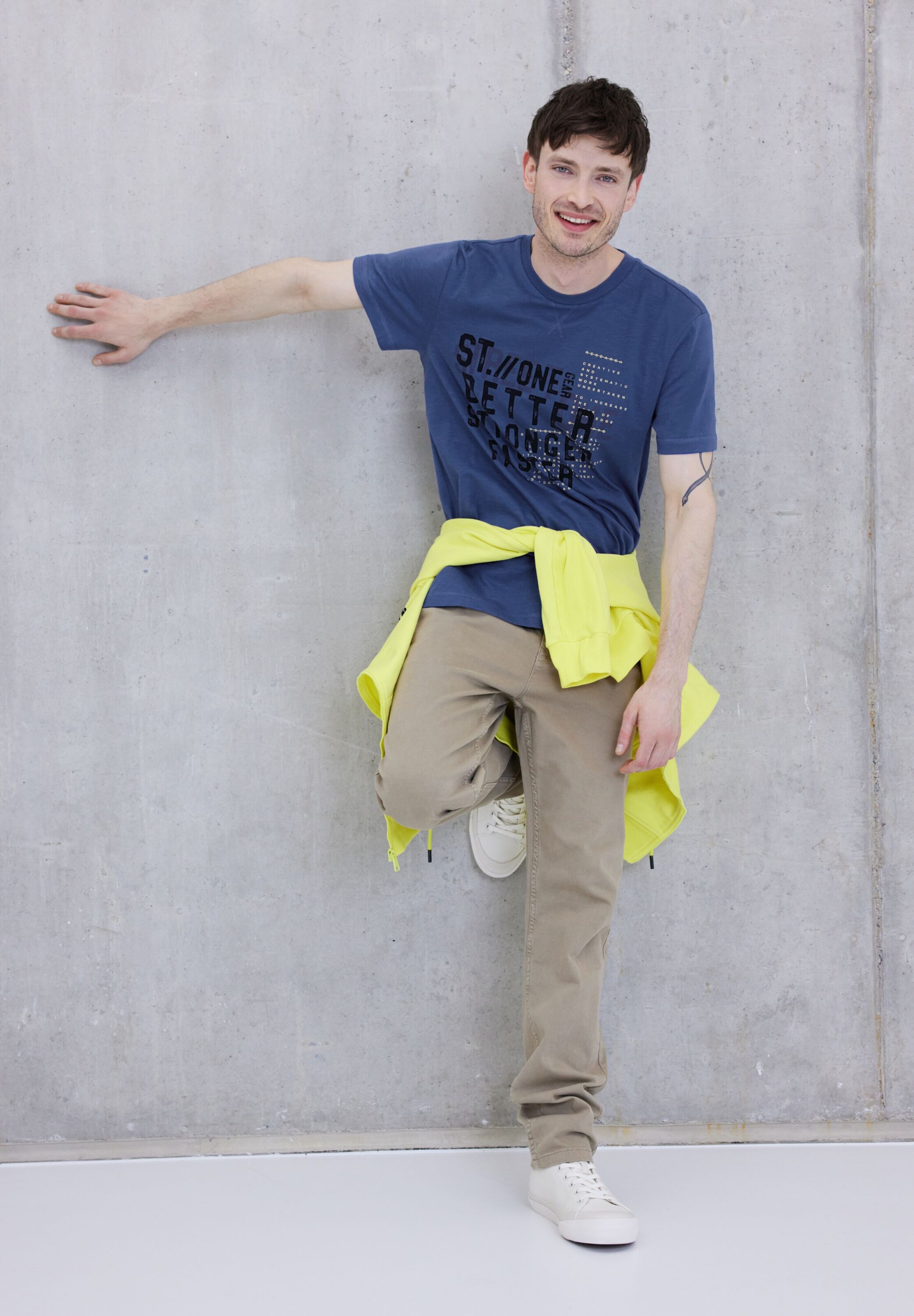 Männer Große Größen Street One MEN Kurzarmshirt in Blau - ZL28231 Männer Große Größen Street One MEN Kurzarmshirt in Blau - ZL28231