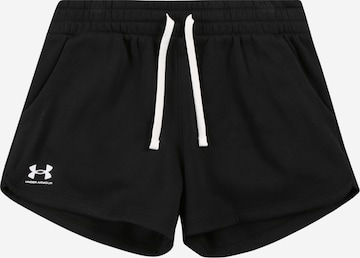 UNDER ARMOUR Pants in Black: front