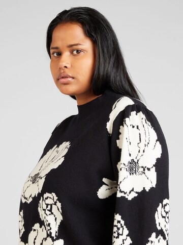 Vero Moda Curve Pullover 'Flora' in Schwarz