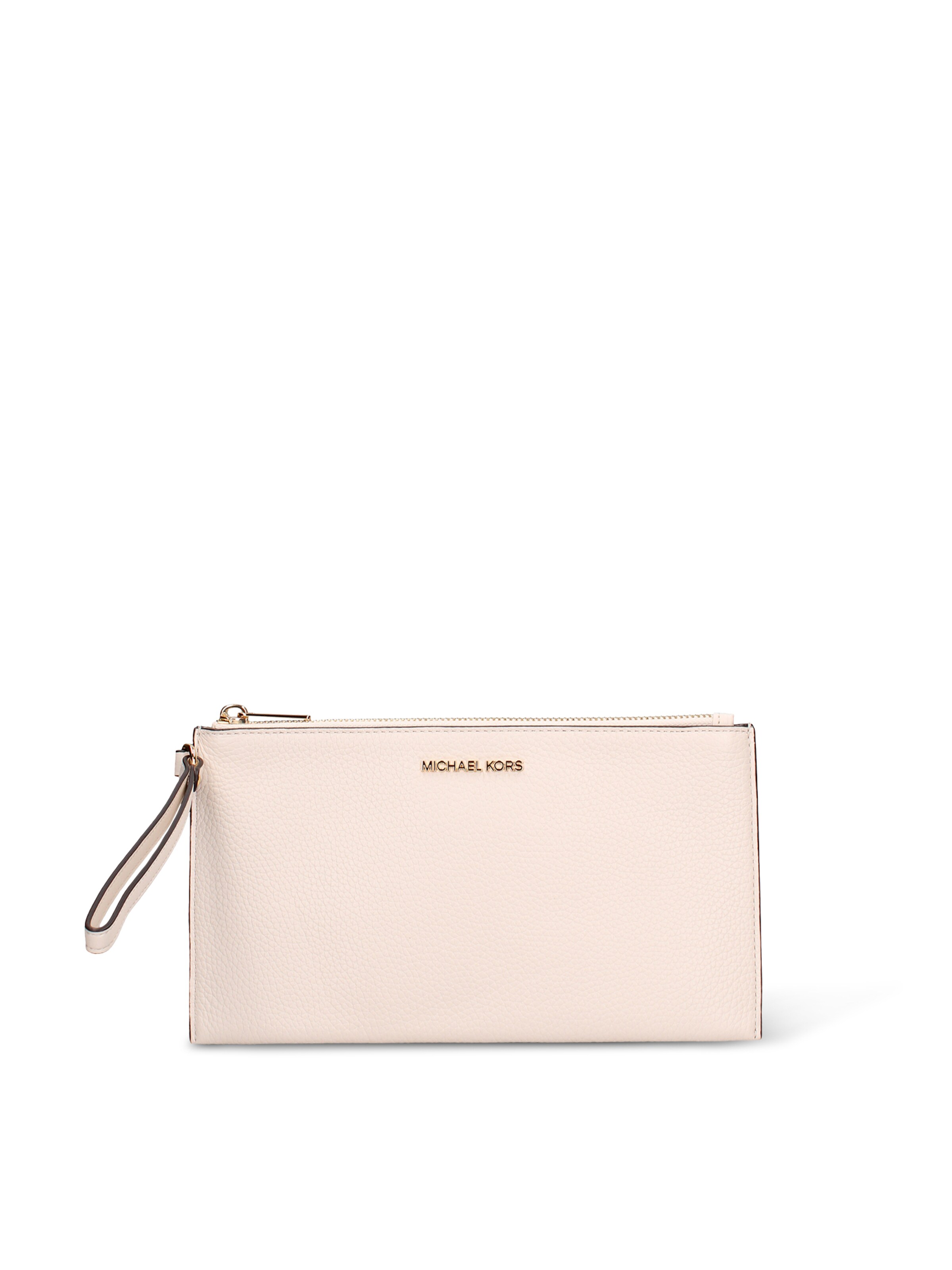 Pochette 'Pochette Michael Kors pelle vera con zip' di Michael Kors in beige: frontale