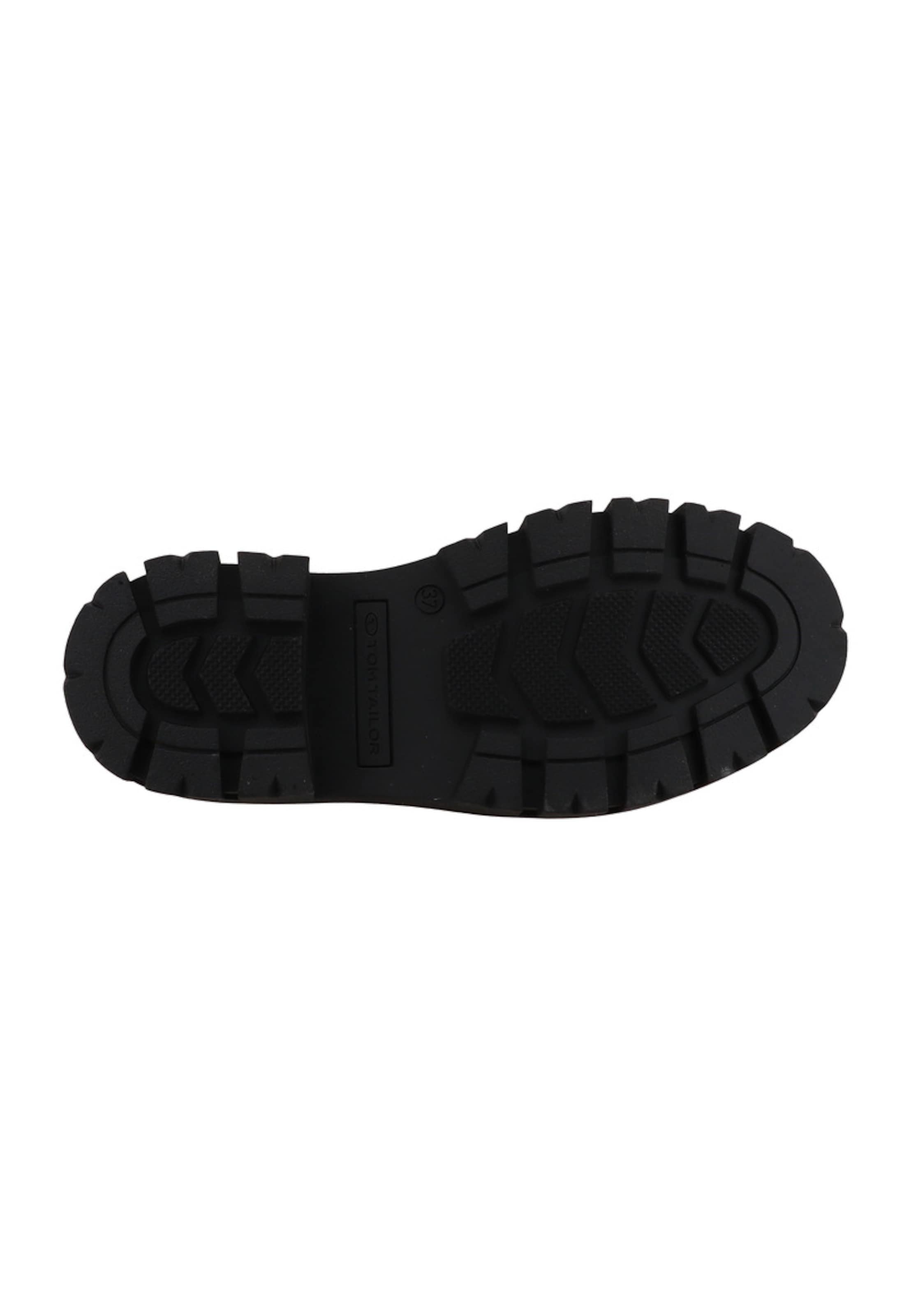 TOM TAILOR Schnürstiefelette in Schwarz
