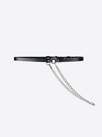 Haute Cuir Belt 'Skinny Chain Belt' in Black: front