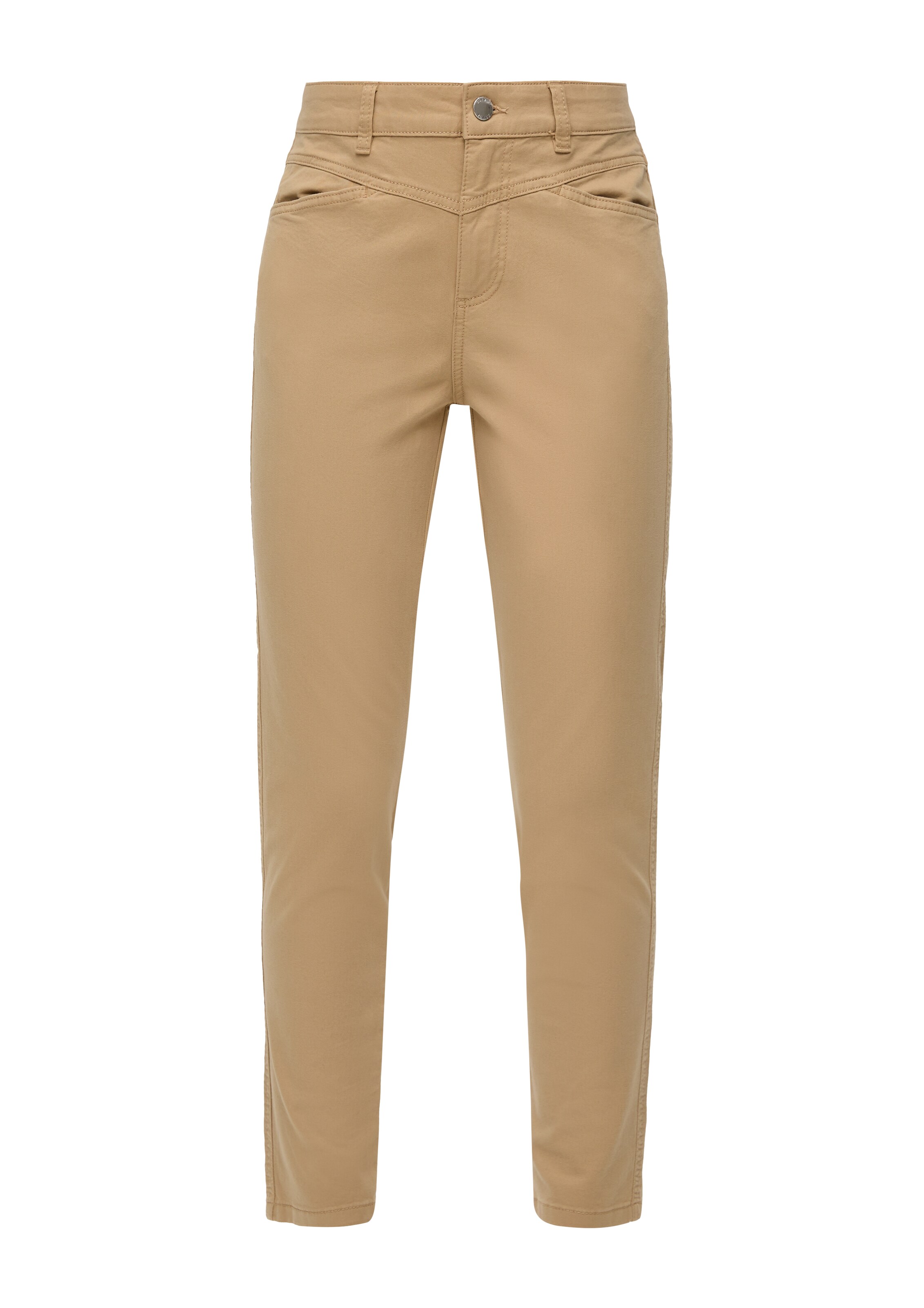 s.Oliver Slimfit Hlače | rjava barva: sprednja stran
