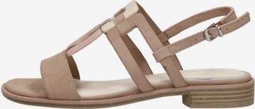 MARCO TOZZI Sandalen met riem 'Sandalen Plat' in Beige: voorkant