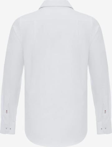 DENIM CULTURE Regular Fit Skjorte 'RUBEN' i hvid