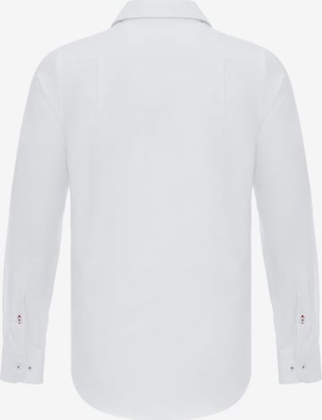 Coupe regular Chemise 'RUBEN' DENIM CULTURE en blanc