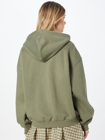 WEEKDAY Zip-Up Hoodie in Green