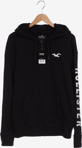 HOLLISTER Sweatshirt & Zip-Up Hoodie in XL in Black: front